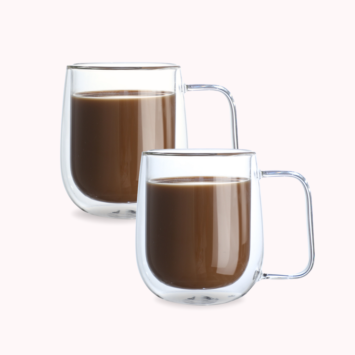 Set 2 Tazas Doble Pared Vidrio 350 ml