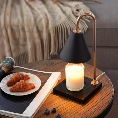 Lampara Calentadora de Velas Negra