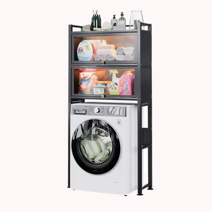 Estante de Lavandería Mueble Rack Negro