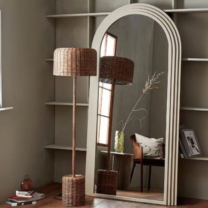 Espejo Arco Escalonado Beige Cuerpo Entero 200x100cm