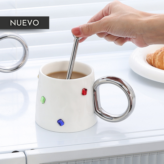 Taza Cerámica con Joyas 300ml