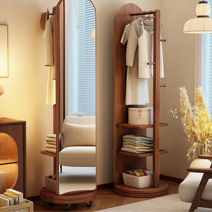 Espejo Giratorio Tipo Armario Con Perchero Y Barra Colgador