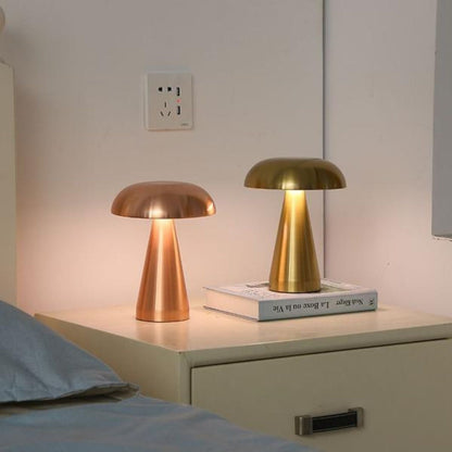 Lampara Led De Mesa Recargable Oro Rosa