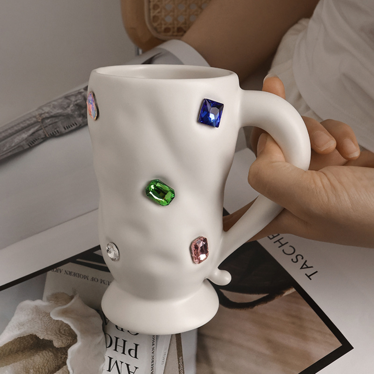 Taza Cerámica con Joyas 330ml