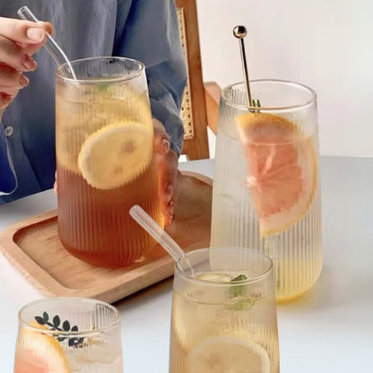 Set 4 Vasos Vidrio Líneas Slim Fresh 500ml