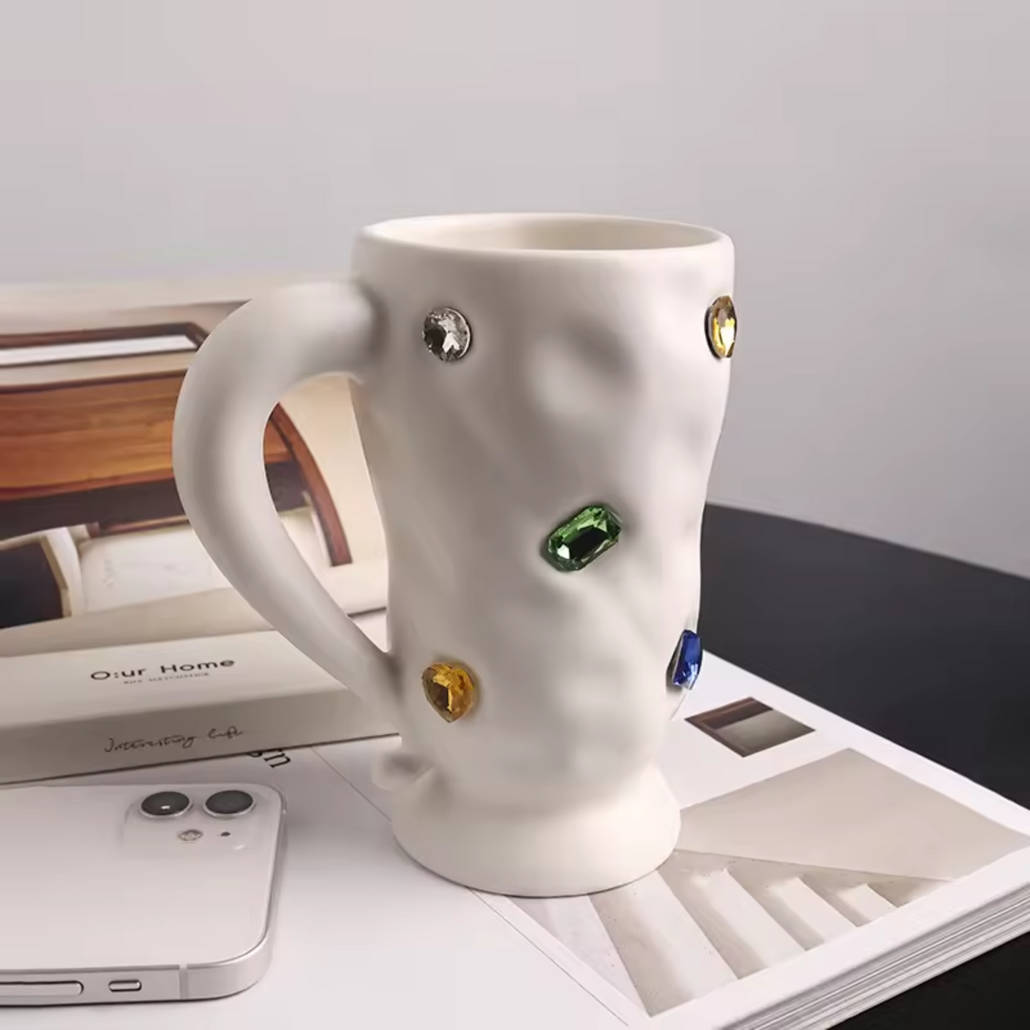 Taza Cerámica con Joyas 330ml