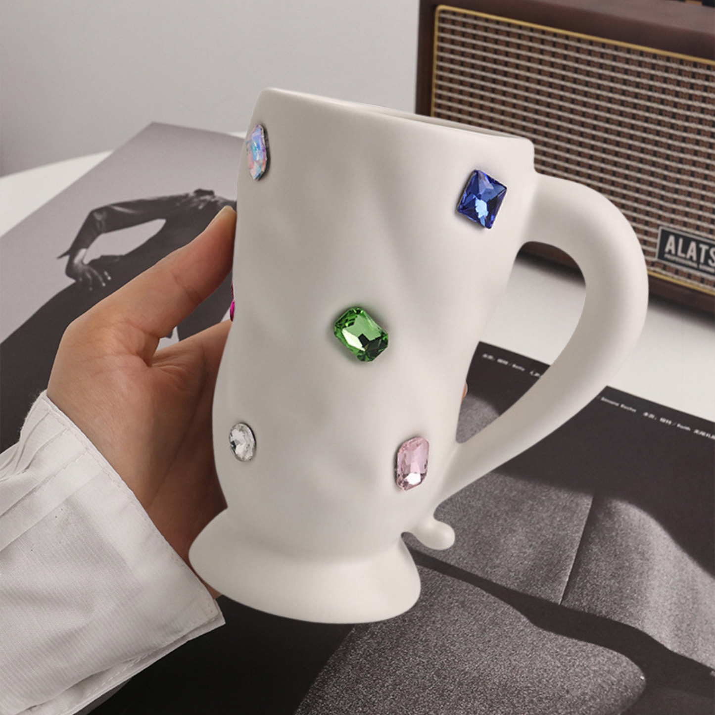 Taza Cerámica con Joyas 330ml