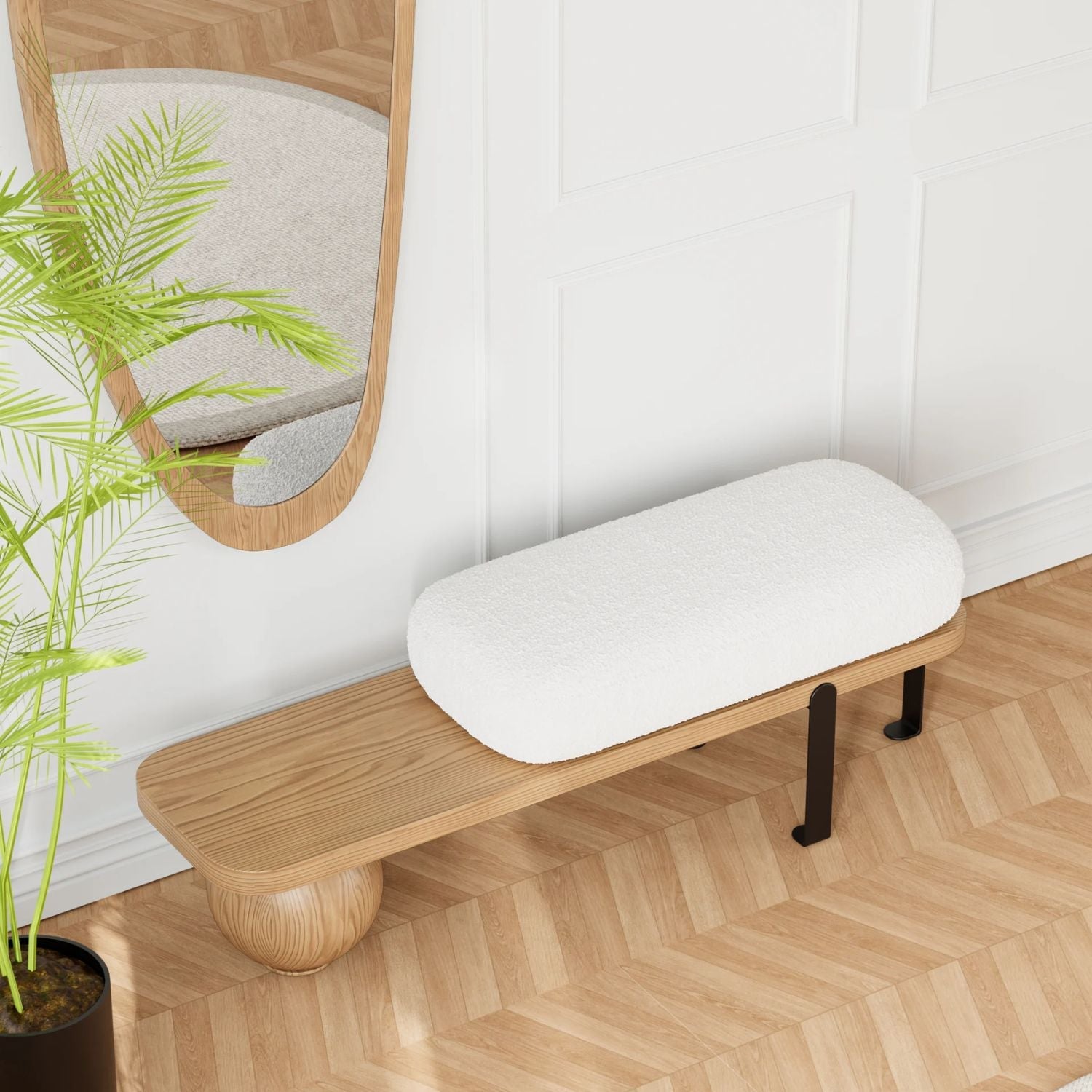 PREVENTA - Taburete Moderno Madera Maciza Ovalado