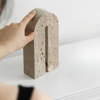 Arco Escultural Piedra Travertino Decorativo Grande