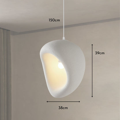 Lampara Colgante Japandi Zen Textura Ovo