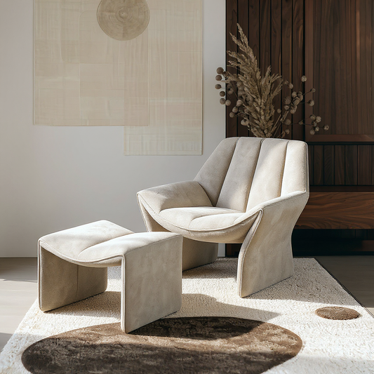 Sitial Velvet Crema con Apoyapiés