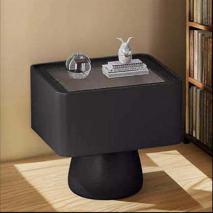 Velador Moderno Cajón Estilo Nórdico Negro