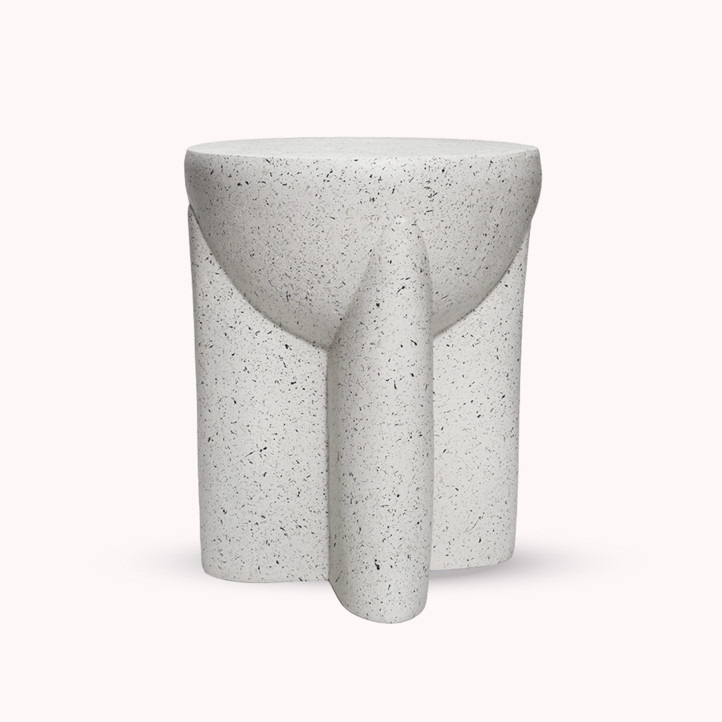 Mesa Lateral Estilo Piedra Crema