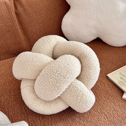 Cojín Nudo Crema Bouclé Deco