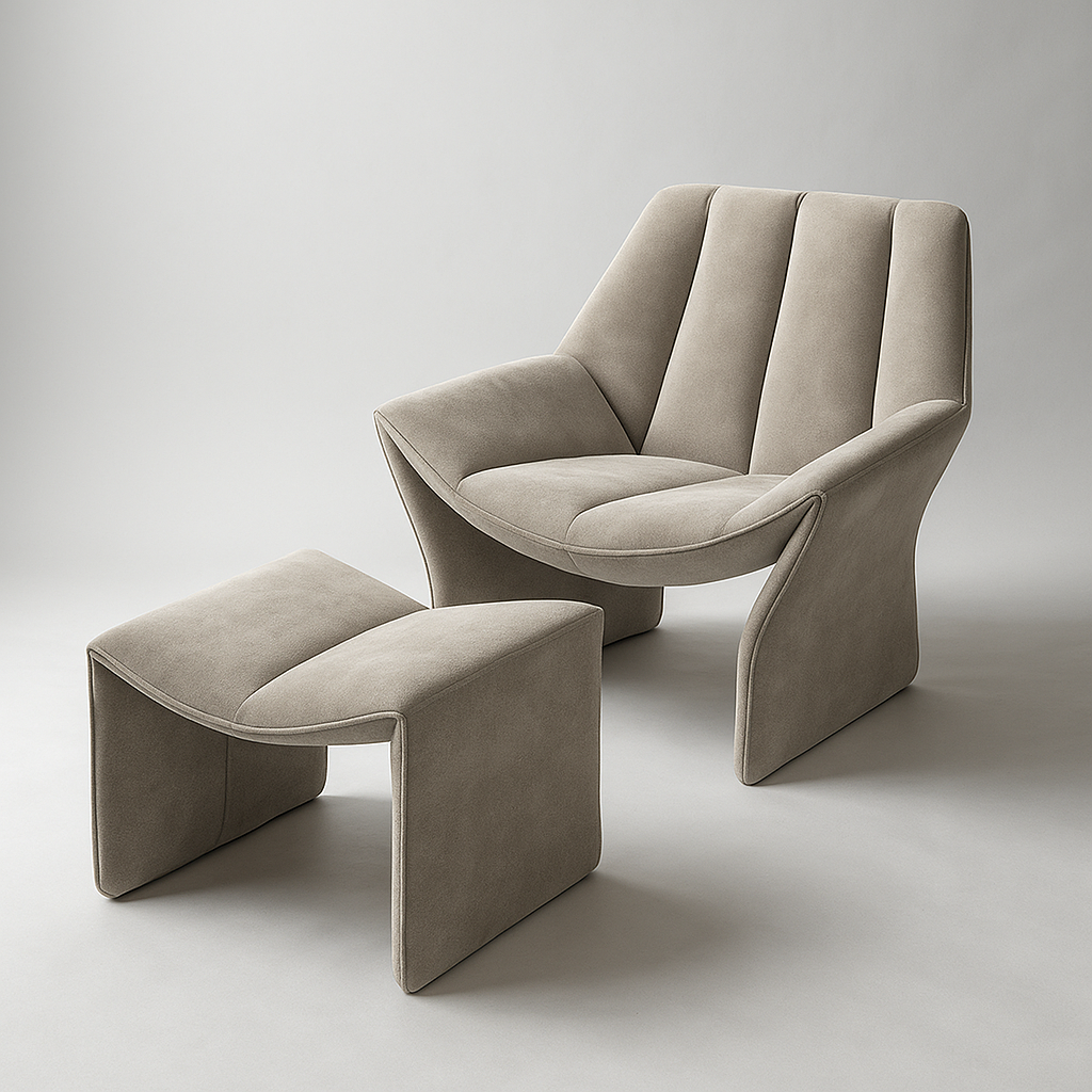 Sitial Velvet Crema con Apoyapiés