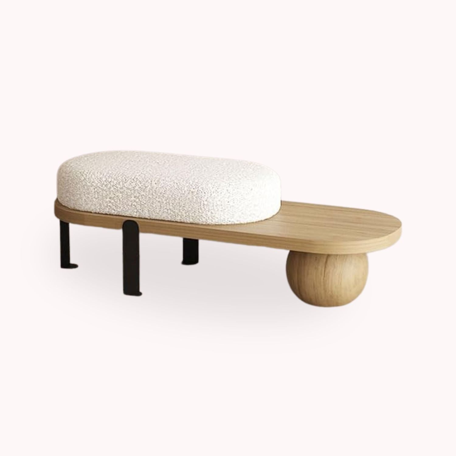 PREVENTA - Taburete Moderno Madera Maciza Ovalado