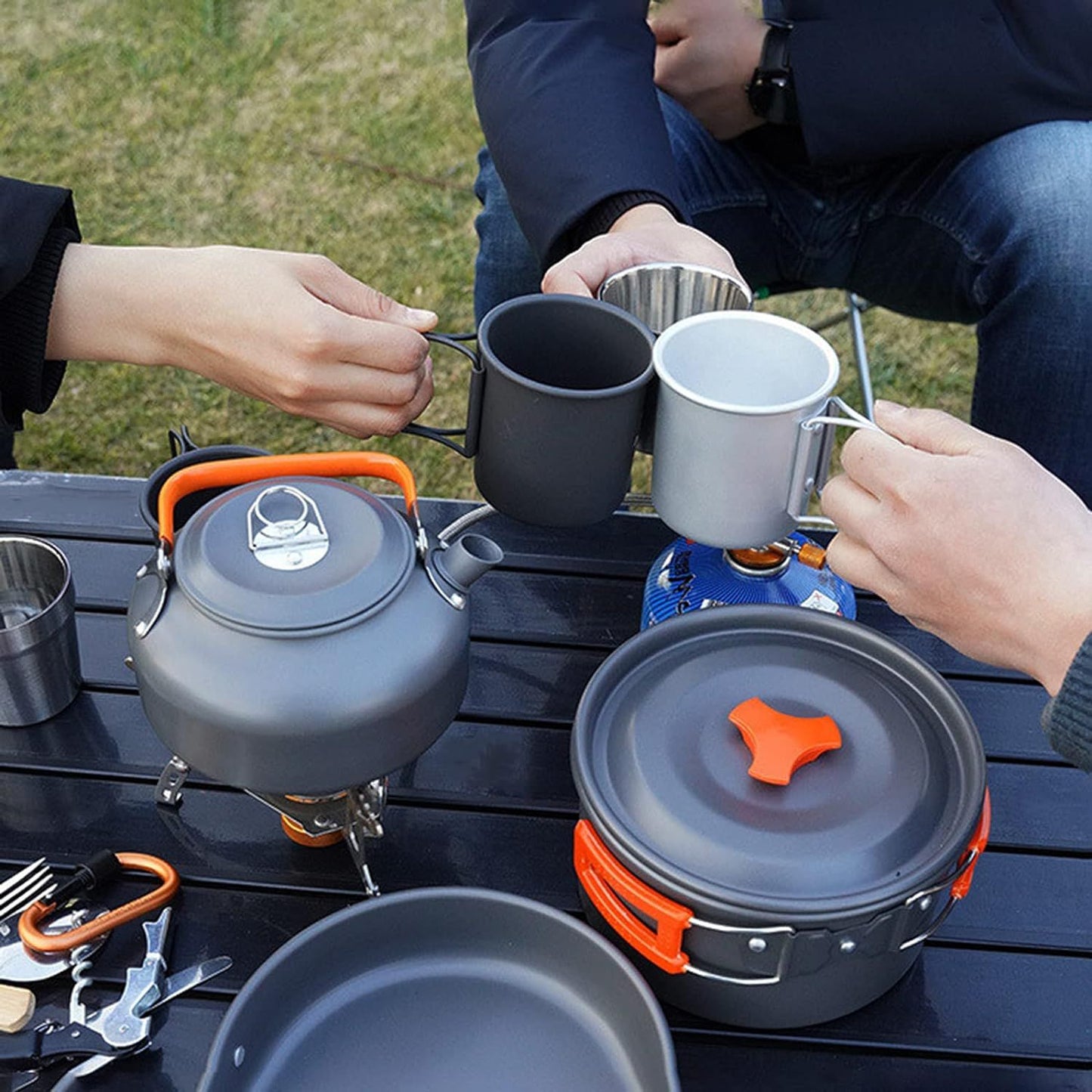 Set Ollas para Camping y Tetera