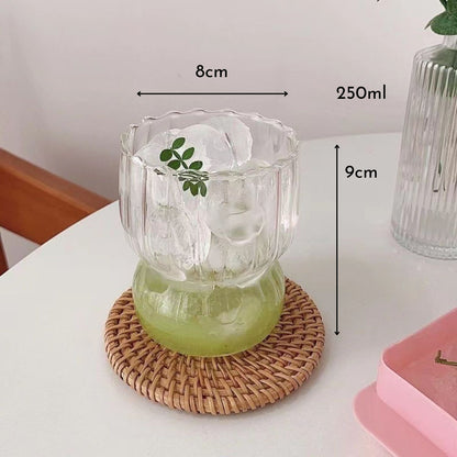 Set 4 Vasos Anchos Lineas Vertical 250ml