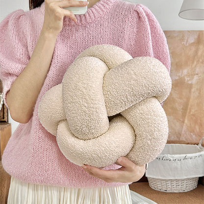 Cojín Nudo Crema Bouclé Deco