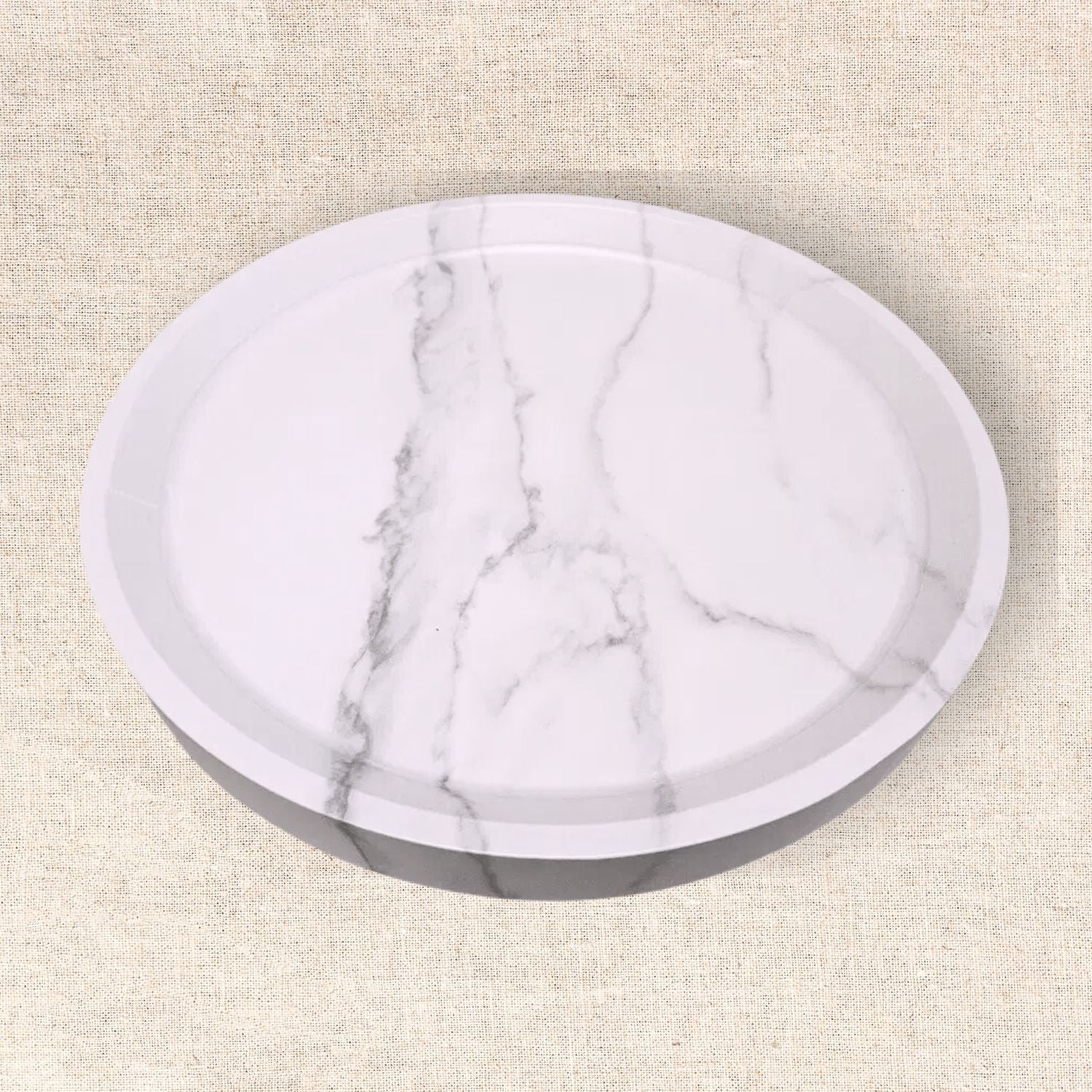 PREVENTA - Mesa Brazo de Sofá Estilo Blanco Mármol