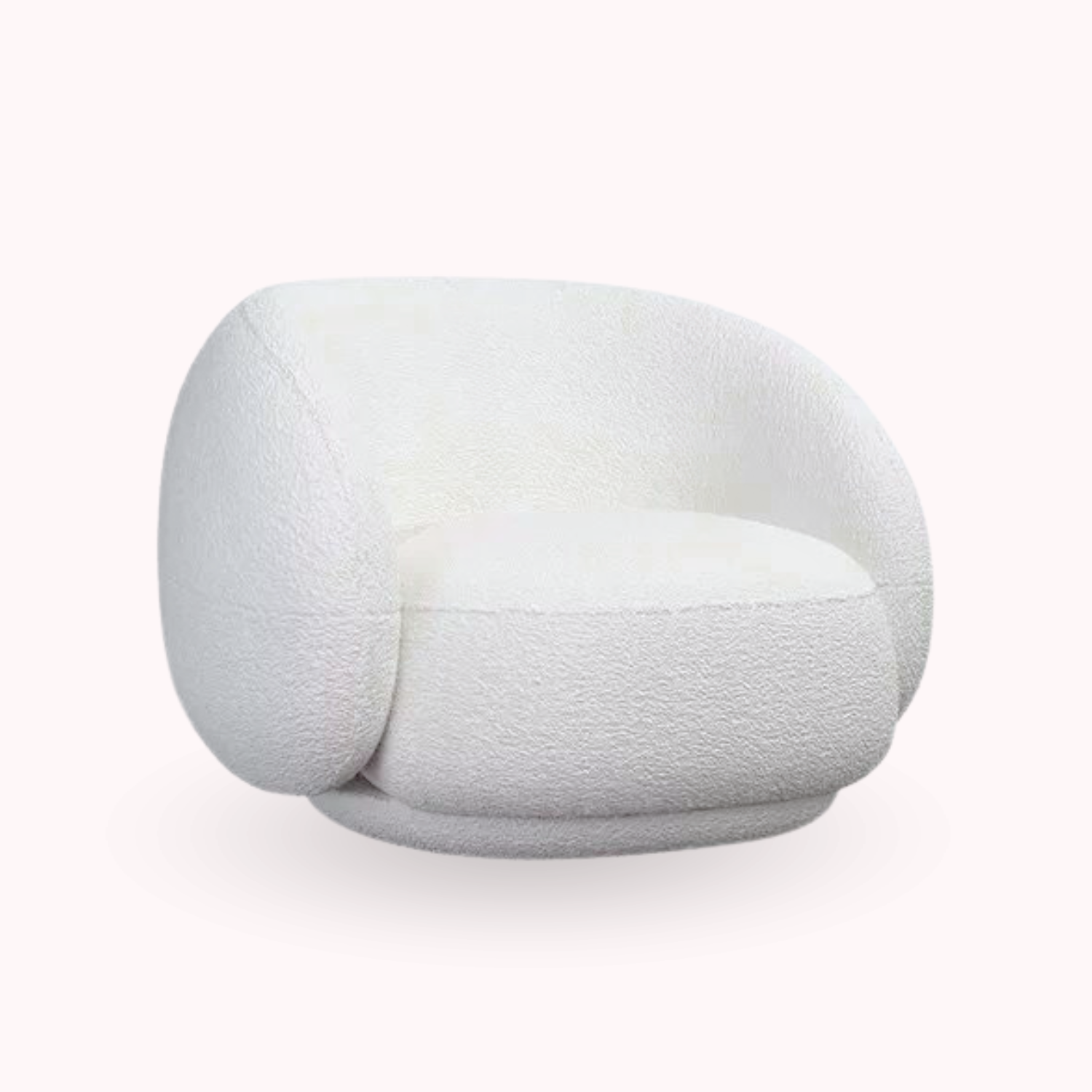 Sillón Individual Blanco Estilo Minimalista Blanco