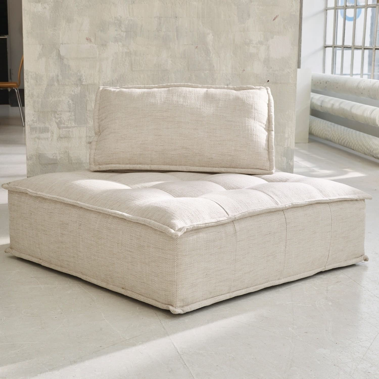 Puff Lounge Otomana Rectangular de Tela