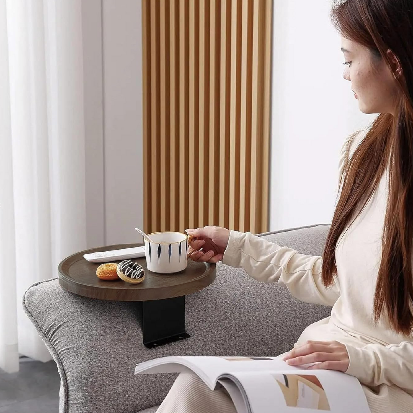 Mesa Para Sofá Café Redonda