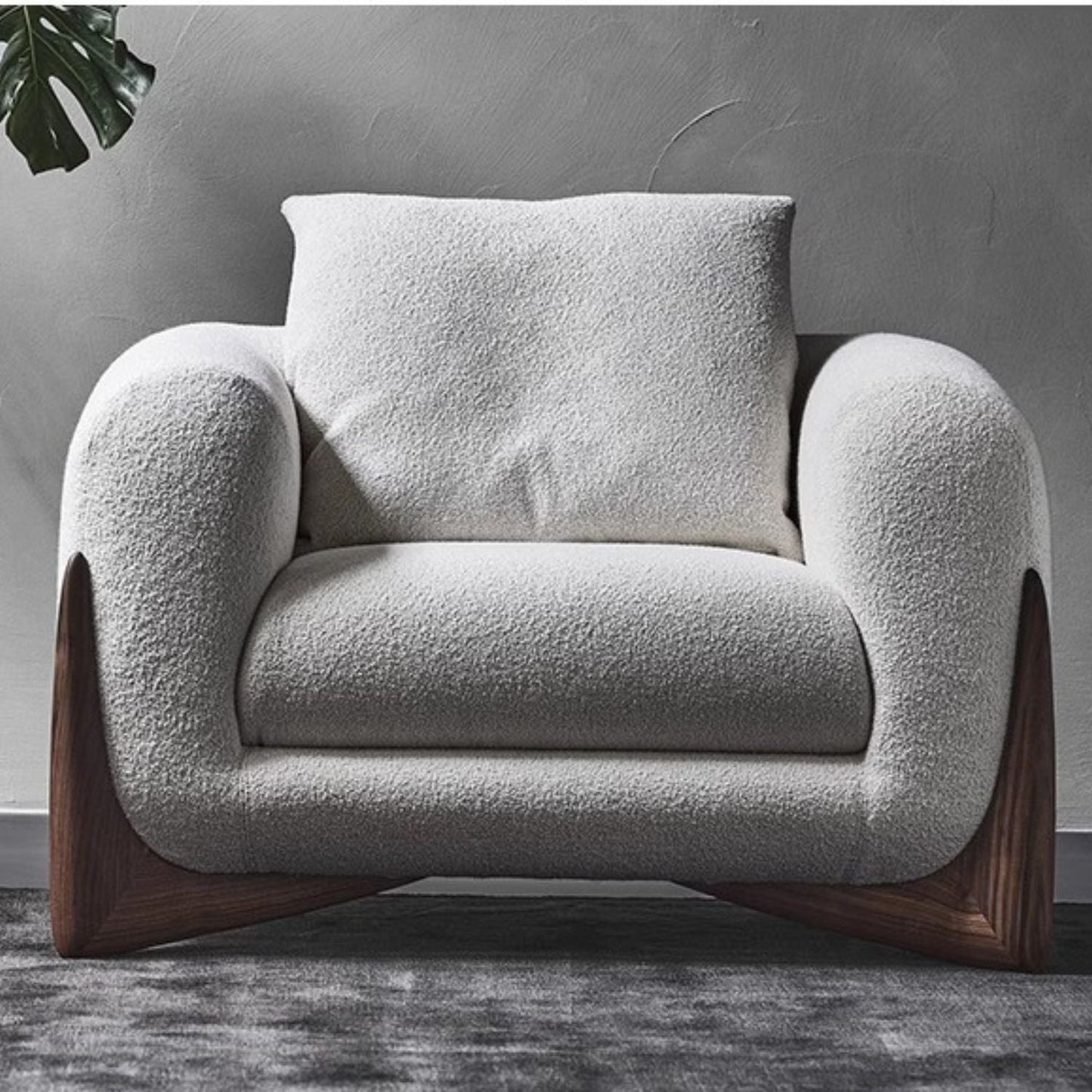 Sofá Poltrona Diseño Wabi Sabi Blanco