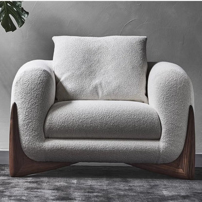 Sofá Poltrona Diseño Wabi Sabi Blanco