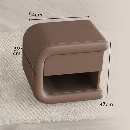 Velador Mocha Mousse Izquierdo Ecocuero