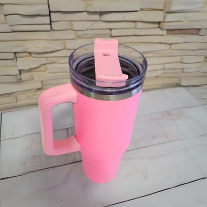 Vaso Termico con Asa Rosado 1200 ml