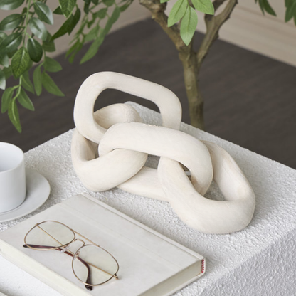 Eslabones Decorativos Adorno Cadena Beige