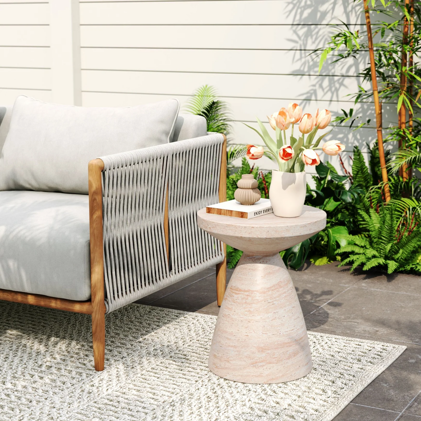 Mesa Lateral Estilo Piedra Zahara