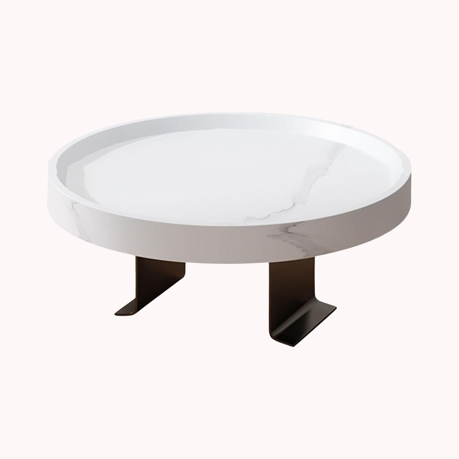 PREVENTA - Mesa Brazo de Sofá Estilo Blanco Mármol
