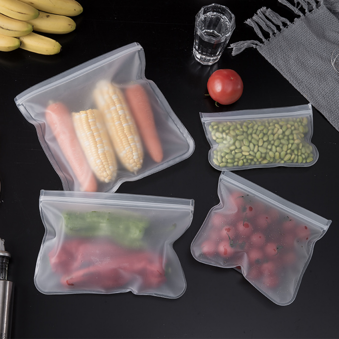 Pack De 3 Bolsas Herméticas De Silicona Para Alimentos