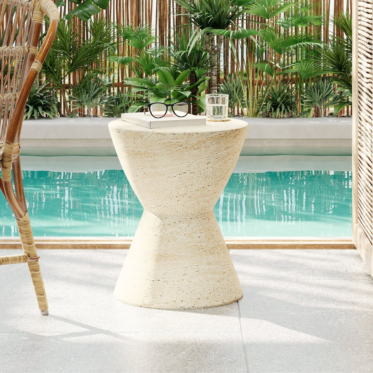 Mesa Lateral Estilo Piedra Cáliz