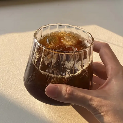 Set 4 Vasos Vidrio Acanalado 325ml