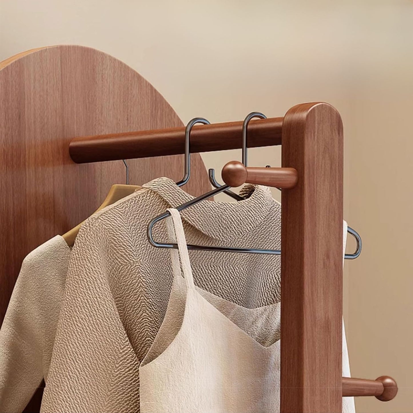 Espejo Giratorio Tipo Armario Con Perchero Y Barra Colgador