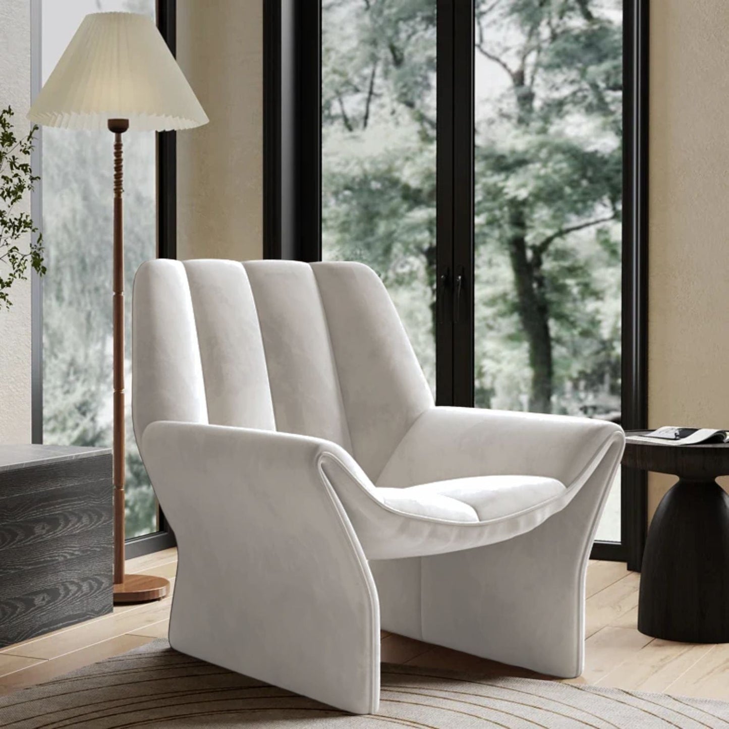 Sitial Velvet Crema con Apoyapiés