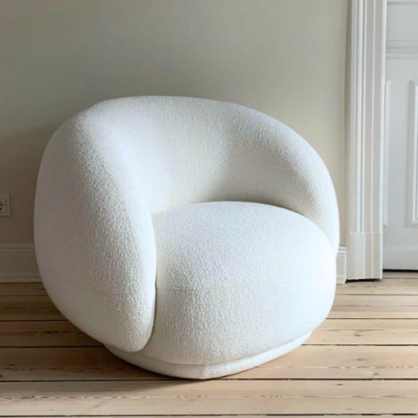 Sillón Individual Blanco Estilo Nórdico