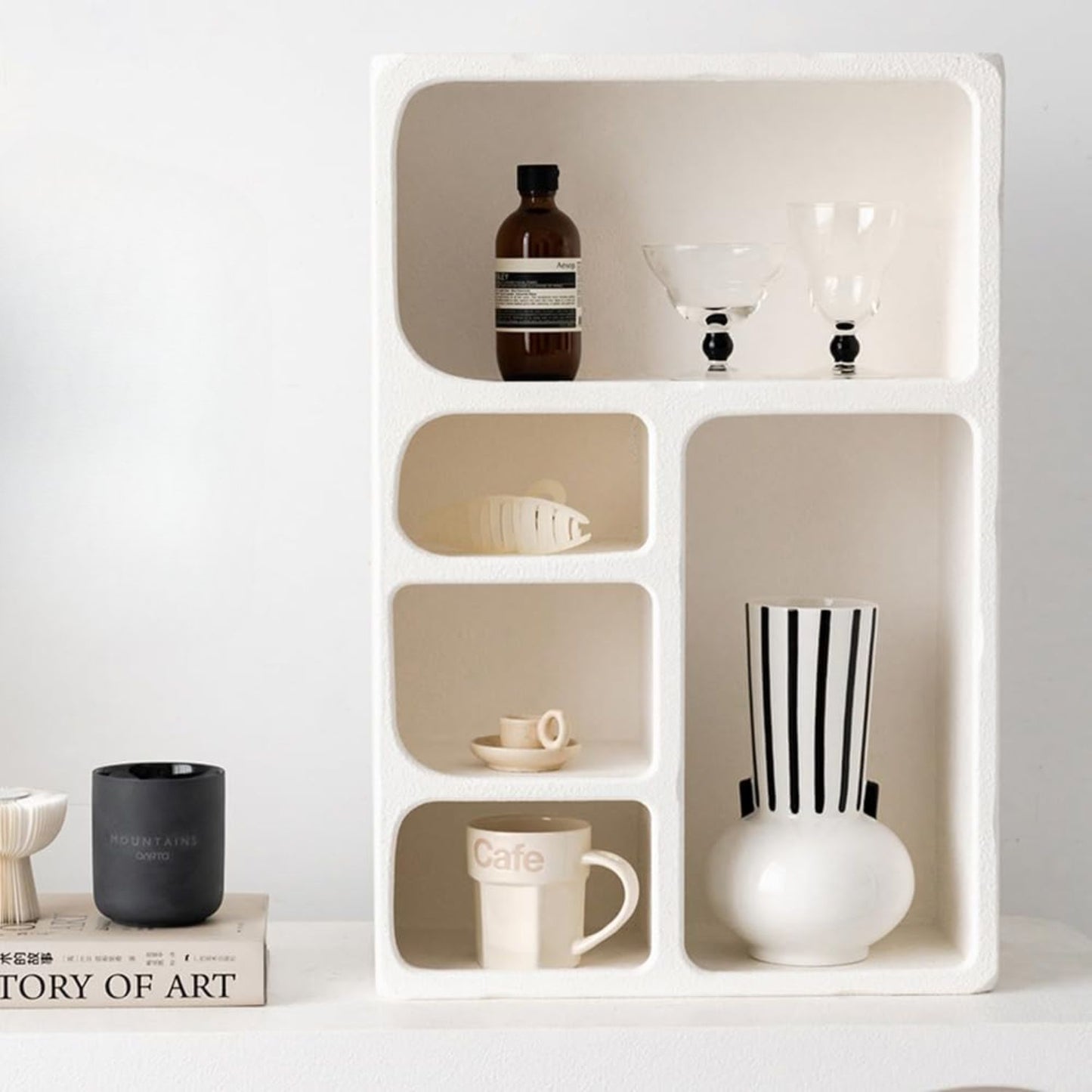 Repisa Organizador Geométrico Bogen Marfil