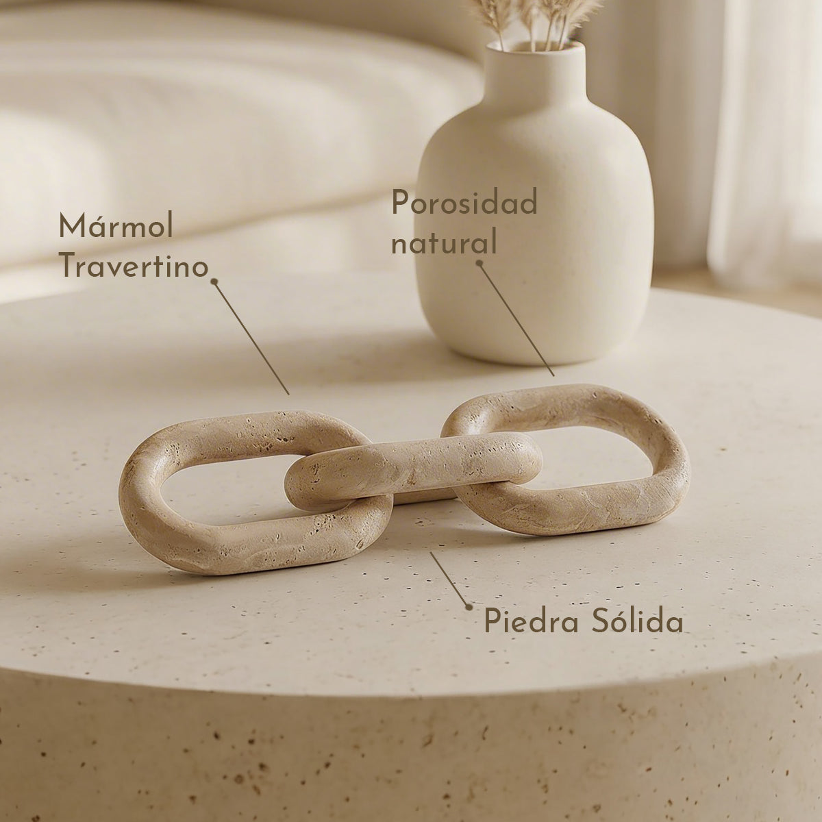 PREVENTA - Cadena Decorativa Roma de Travertino Natural