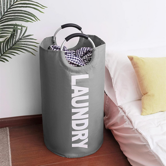 Cesta Ropa Sucia Plegable Gris oscuro