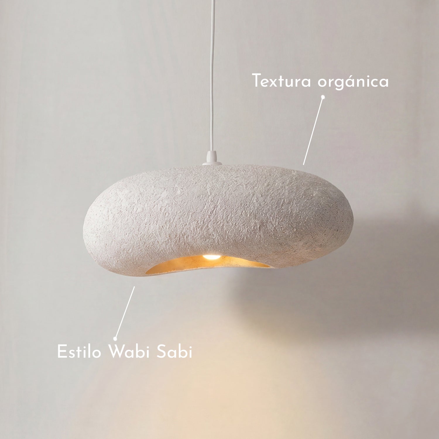 PREVENTA - Lámpara de Techo Wabi Sabi Blanco Moteado 45 cm
