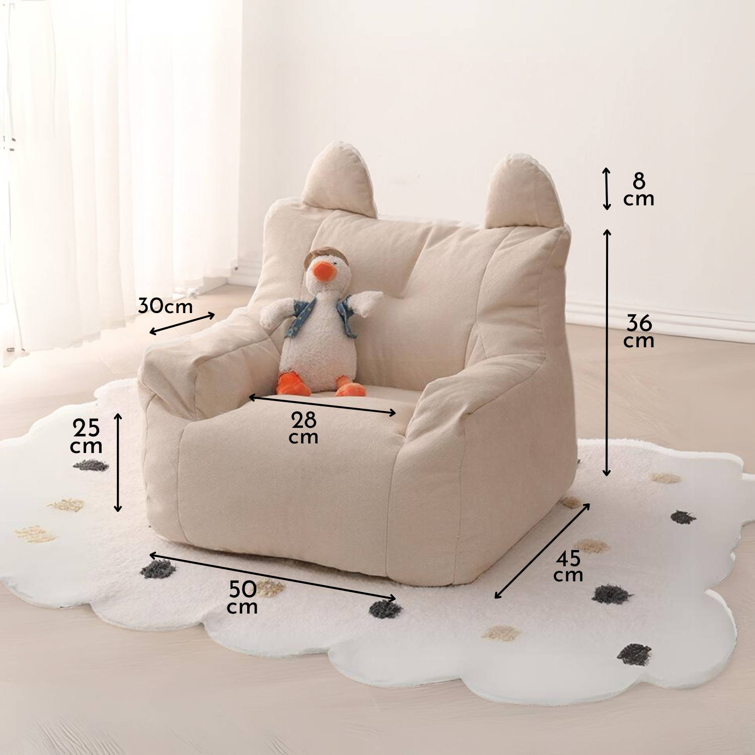 PREVENTA - Sofá puff infantil con descansa brazos