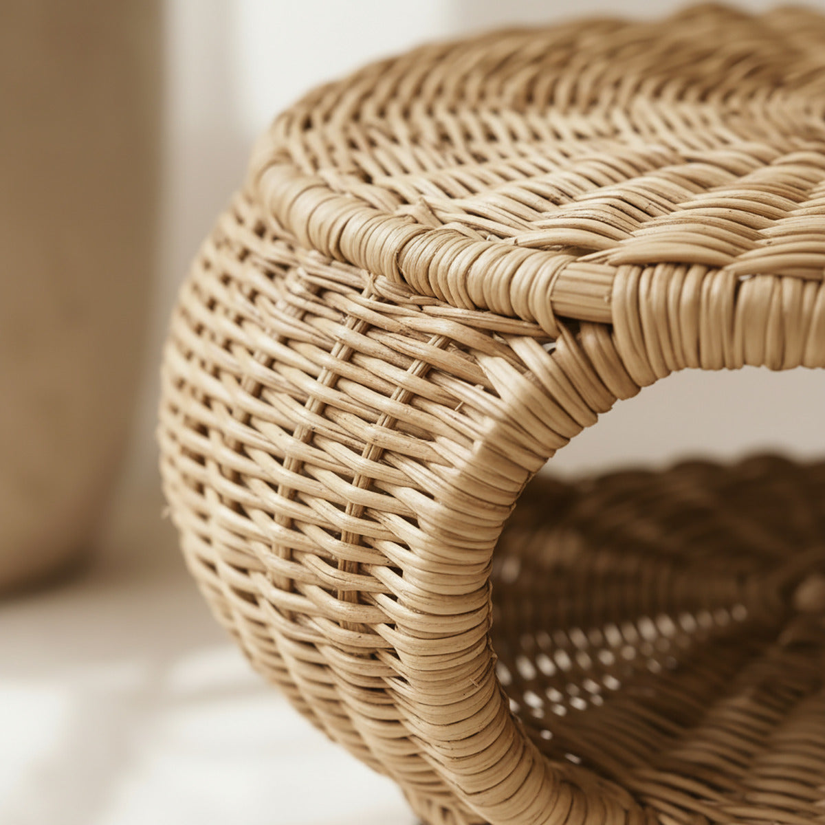 Mesa Otomana Apoyapiés Rattan Minimalista