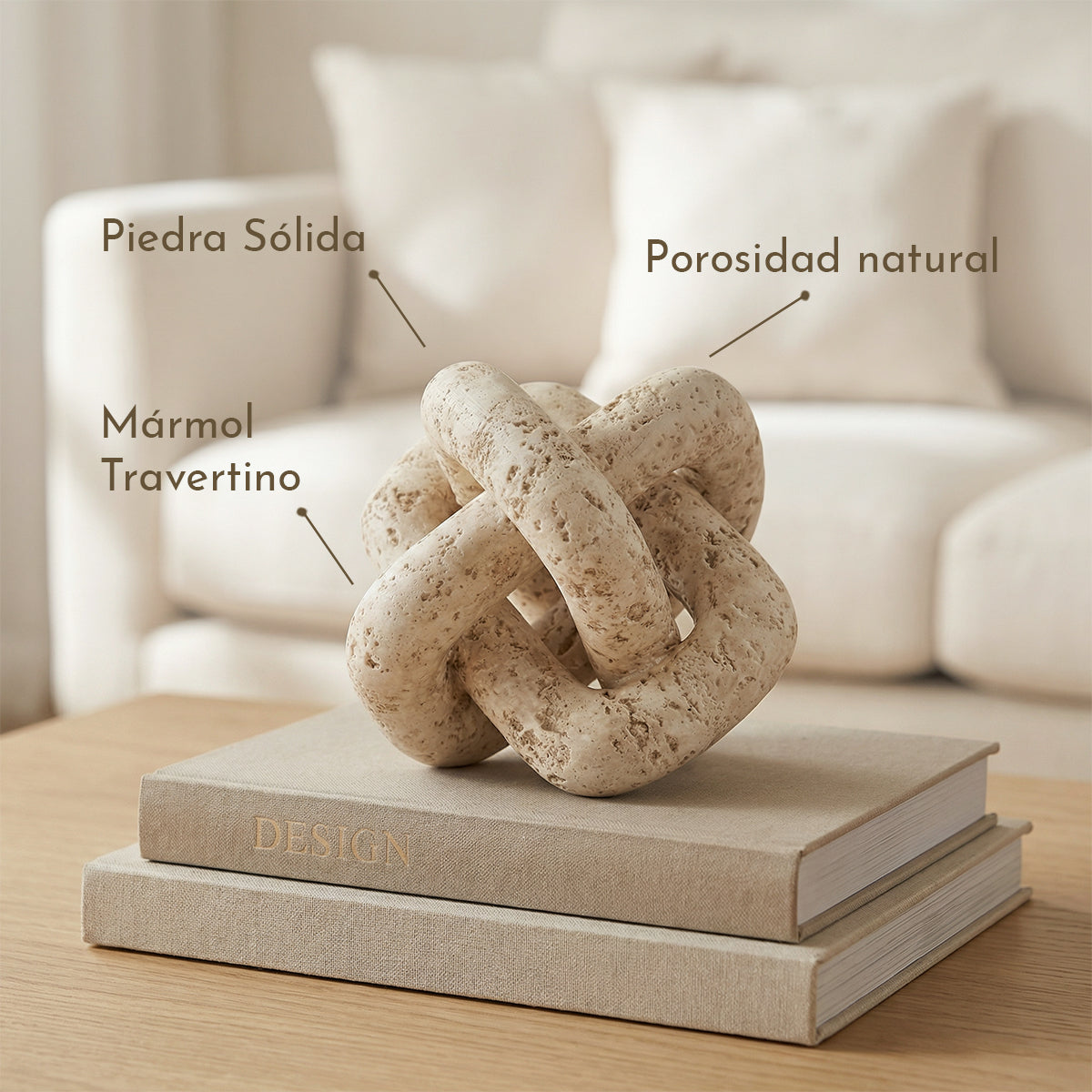 PREVENTA - Nudo de eslabones Decorativos Roma de Travertino