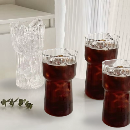 Set 4 Vasos Estriado Alto 590ml