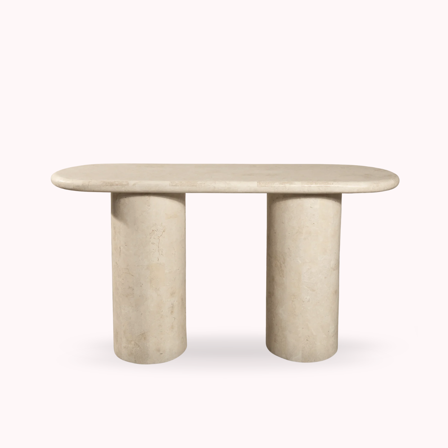 Mesa de Arrimo Travertino Marfil Atenas