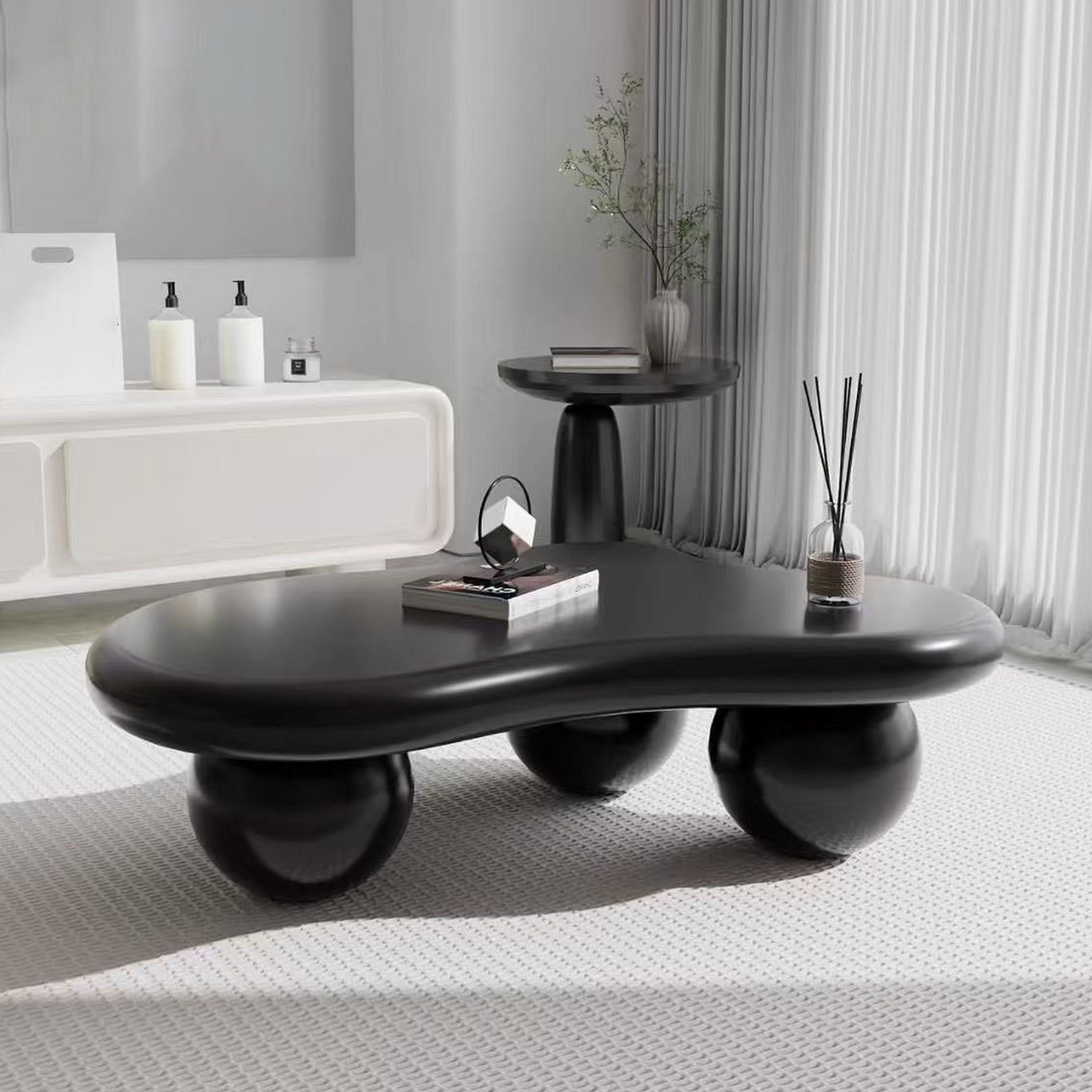 PREVENTA - Mesa de Centro Irregular Negro Sphere